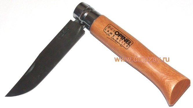 Складной нож Opinel (ОПИНЕЛЬ) Tradition 12VRN 113120 (№12 Carbone) с длиной лезвия 12 см